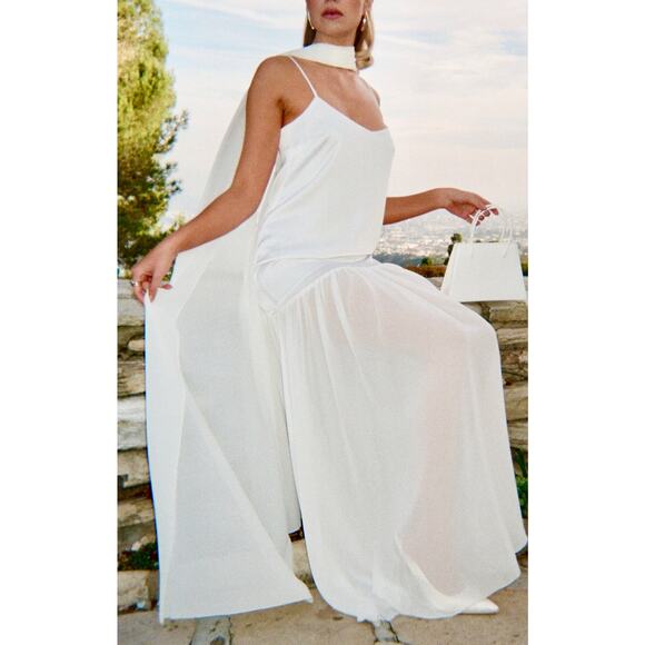 Show Me Your MuMu Dresses & Skirts - Show Me Your Mumu Dalia Maxi Dress in Ivory Luxe Satin S